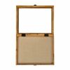 Flash Furniture Peyton 11x14 Shadow Box Display Cse w/Linen Liner, 8 Push Pins and Solid Pine Wood Frme, Wthrd Brwn HMHD-23M010YBN-WEATH-1114-GG